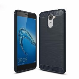 Чехол-накладка Carbon Fibre для Huawei Enjoy 7 Plus (темно-синий)