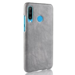 Кожаная накладка-чехол для Huawei P Smart+ (Plus) 2019 / Enjoy 9s / Honor 10i (серый)