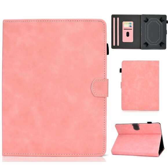 Универсальный чехол Solid Color для планшета 10 дюймов (розовый)