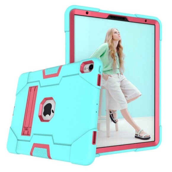 Гибридный TPU чехол для Apple iPad Pro 11 (2018) / iPad Air 4 / iPad Air (2020) (зеленый + розовый) Гибридный TPU чехол для Apple iPad Pro 11 (2018) / iPad Air 4 / iPad Air (2020) (зеленый + розовый)