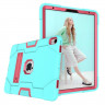 Гибридный TPU чехол для Apple iPad Pro 11 (2018) / iPad Air 4 / iPad Air (2020) (зеленый + розовый)