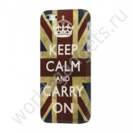 Пластиковый чехол Keep Calm and Carry on для iPhone 5
