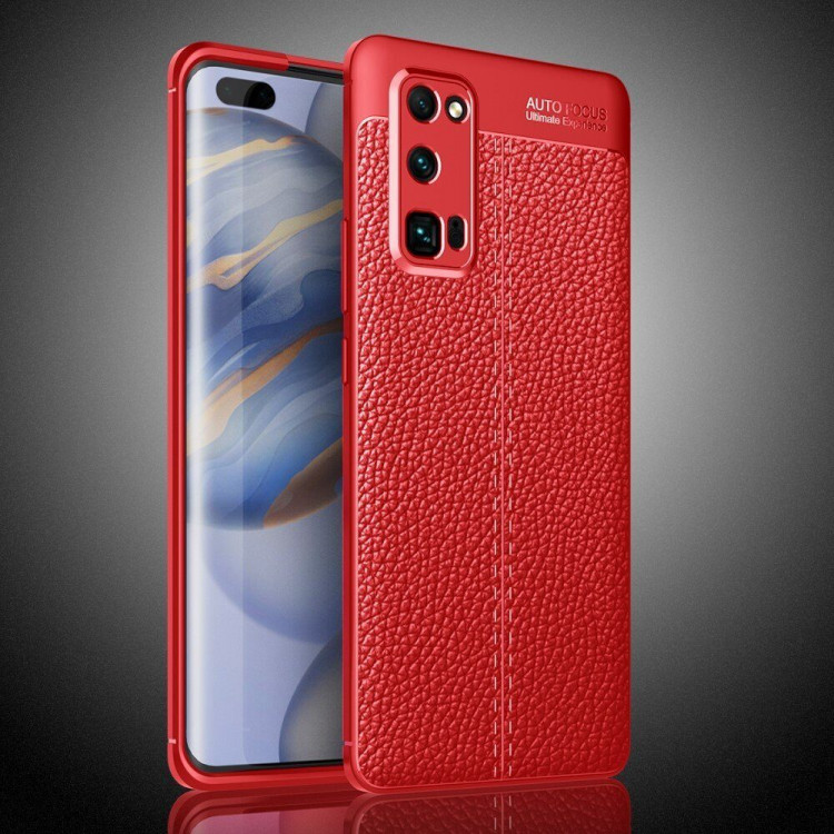Чехол-накладка Litchi Grain для Honor 30 Pro / Honor 30 Pro+ (Plus) (красный)