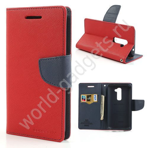 Горизонтальный чехол Mercury для LG G2 (красный)