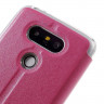 Чехол с окном для LG G5 / LG G5 se (малиновый)