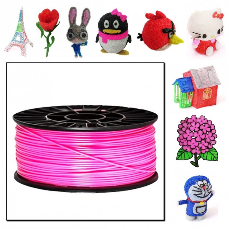 Нить ABS пластика для 3D ручек - 10 метров (Яркий пион)