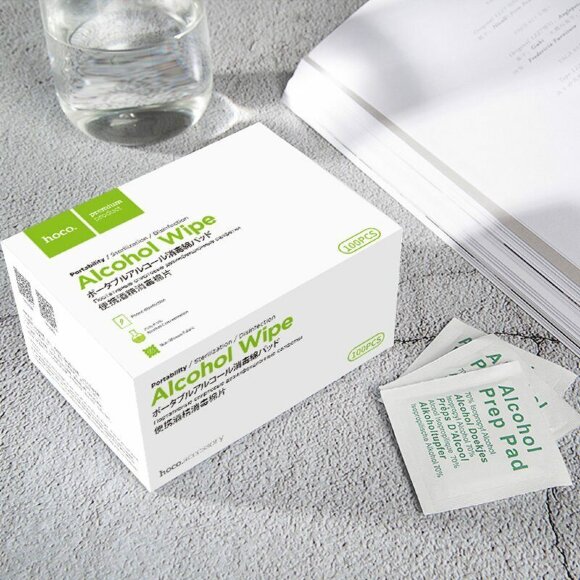 Набор салфеток для чистки экрана смартфона Hoco Portable (100 штук) Набор салфеток для чистки экрана смартфона Hoco Portable (100 штук)