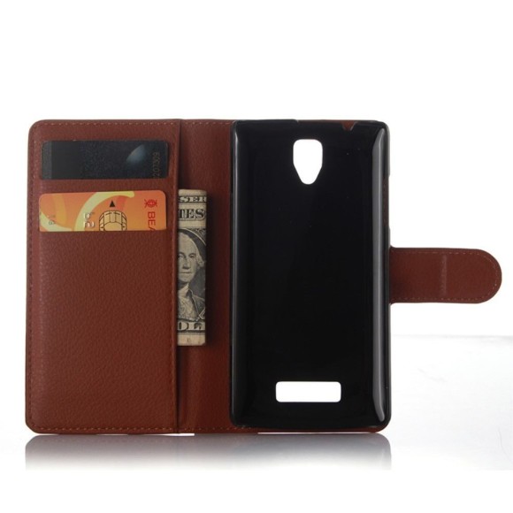 Чехол с визитницей для Lenovo A2010 (коричневый)