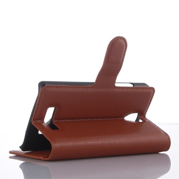 Чехол с визитницей для Lenovo A2010 (коричневый)