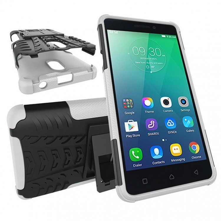Чехол Hybrid Armor для Lenovo Vibe P1m (черный + белый)