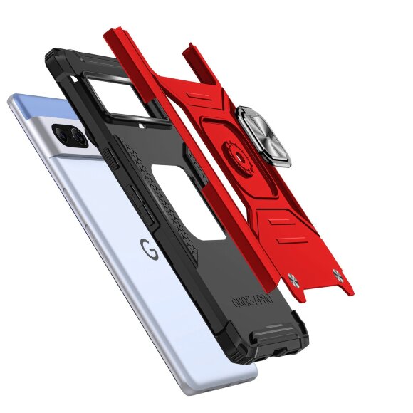 Чехол-накладка Shock-Absorption для Google Pixel 7 Pro (красный)