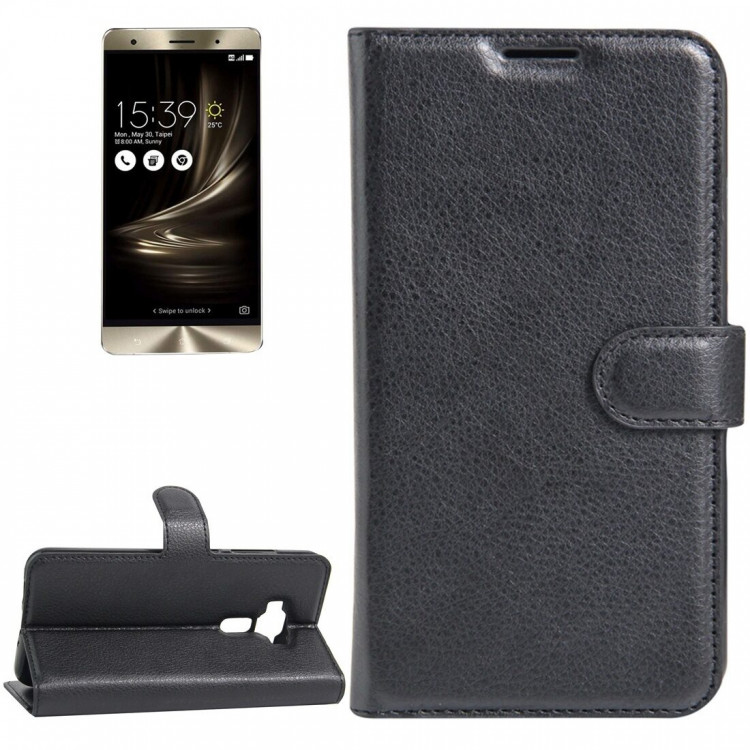 Чехол с визитницей для ASUS ZenFone 3 Deluxe ZS550KL (черный)