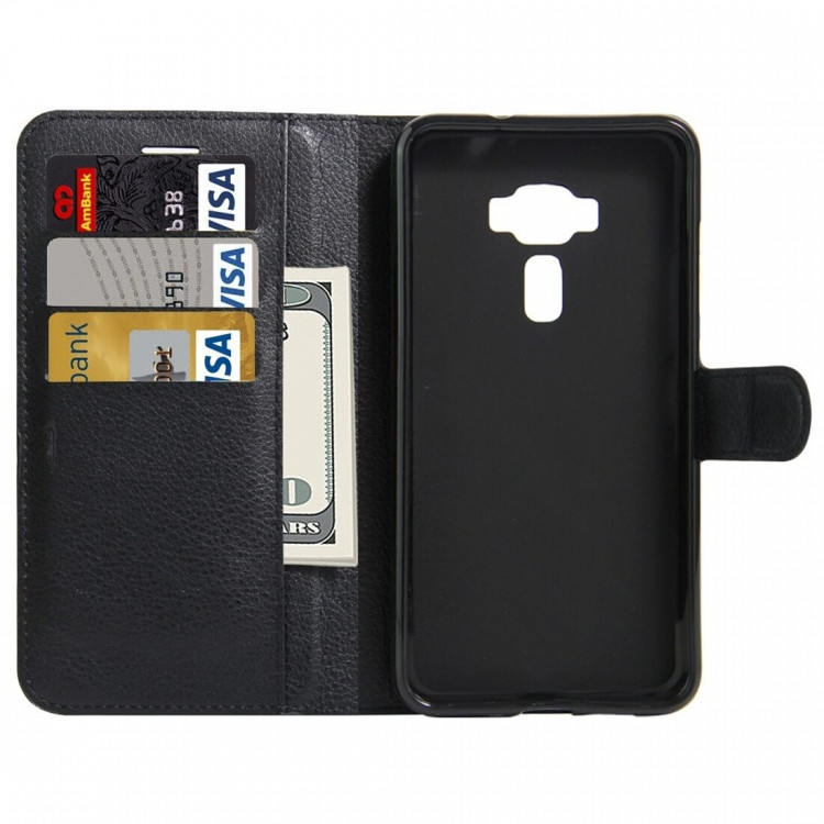 Чехол с визитницей для ASUS ZenFone 3 Deluxe ZS550KL (черный)