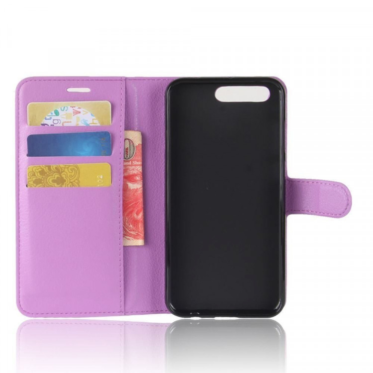 Чехол с визитницей для Asus ZenFone 4 Pro ZS551KL (фиолетовый)