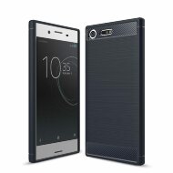 Чехол-накладка Carbon Fibre для Sony Xperia XZ Premium (темно-синий) Чехол-накладка Carbon Fibre для Sony Xperia XZ Premium (темно-синий)
