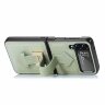 Кожаный чехол для Samsung Galaxy Z Flip 3 (серо-зеленый)