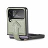 Кожаный чехол для Samsung Galaxy Z Flip 3 (серо-зеленый)