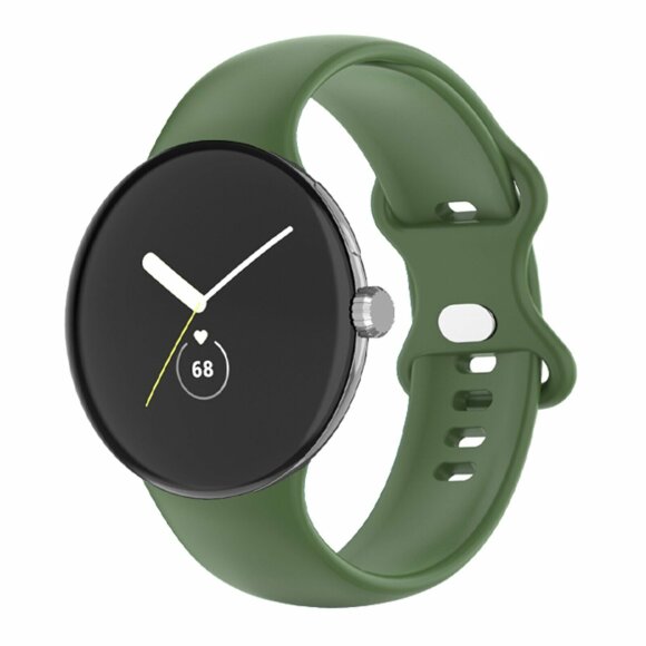 Силиконовый ремешок для Google Pixel Watch - Size Large (зеленый)