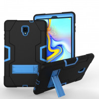 Гибридный TPU чехол для Samsung Galaxy Tab A 10.5 (2018) SM-T590 / SM-T595 (черный + голубой)