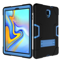 Гибридный TPU чехол для Samsung Galaxy Tab A 10.5 (2018) SM-T590 / SM-T595 (черный + голубой)
