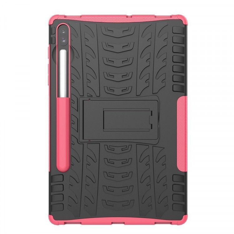 Чехол Hybrid Armor для Samsung Galaxy Tab S6 SM-T860 / SM-T865 (черный + розовый)