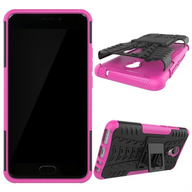 Чехол Hybrid Armor для Meizu M5 Note (черный + розовый)