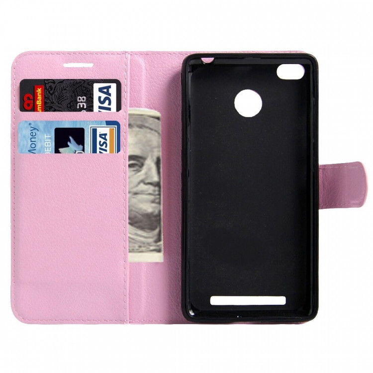 Чехол с визитницей для Xiaomi Redmi 3s / 3 Pro (розовый)