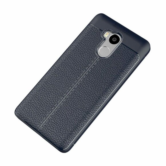 Чехол-накладка Litchi Grain для Xiaomi Redmi 4 Pro / 4 Prime (темно-синий)