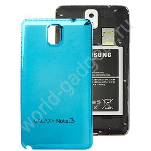 Зеркальная задняя крышка для Samsung Galaxy Note 3 / N9000 (голубой)