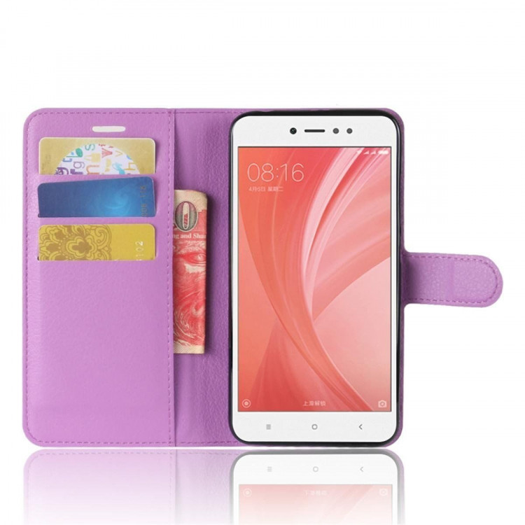 Чехол с визитницей для Xiaomi Redmi Note 5A / 5A Prime (фиолетовый)