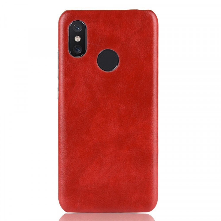 Чехол Litchi Texture для Xiaomi Mi Max 3 (красный)