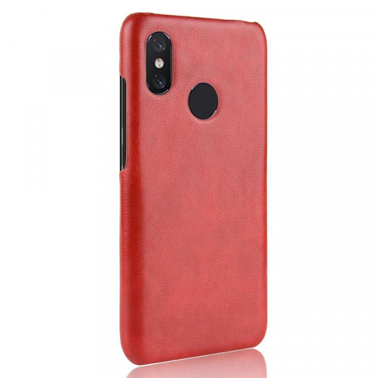 Чехол Litchi Texture для Xiaomi Mi Max 3 (красный)