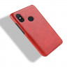 Чехол Litchi Texture для Xiaomi Mi Max 3 (красный)