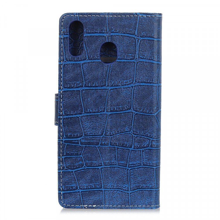 Чехол Crocodile Texture для Samsung Galaxy A30 / Galaxy A20 (синий)