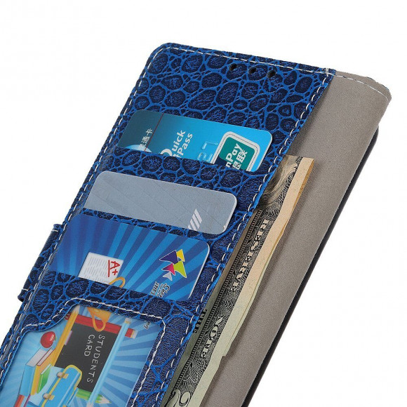 Чехол Crocodile Texture для Samsung Galaxy A30 / Galaxy A20 (синий) Чехол Crocodile Texture для Samsung Galaxy A30 / Galaxy A20 (синий)