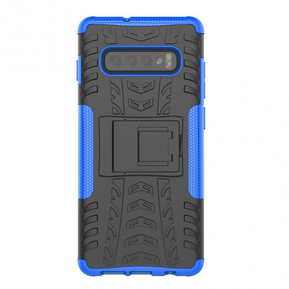 Чехол Hybrid Armor для Samsung Galaxy S10 (черный + голубой) Чехол Hybrid Armor для Samsung Galaxy S10 (черный + голубой)