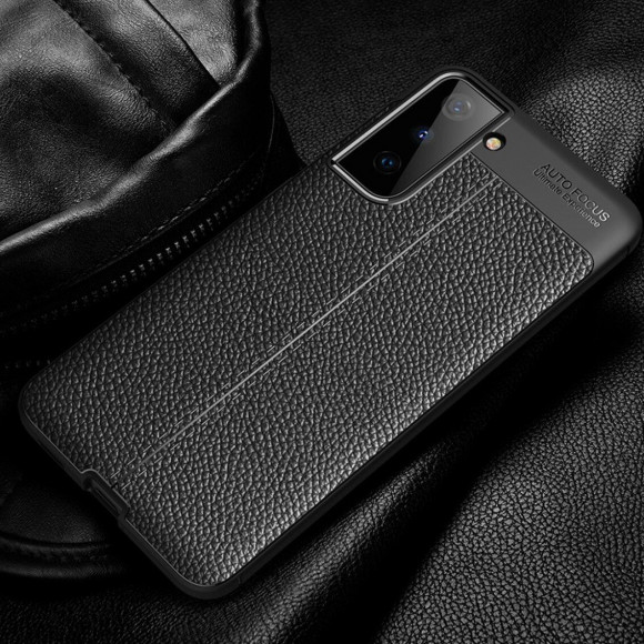 Чехол-накладка Litchi Grain для Samsung Galaxy S21+ (Plus) (черный)