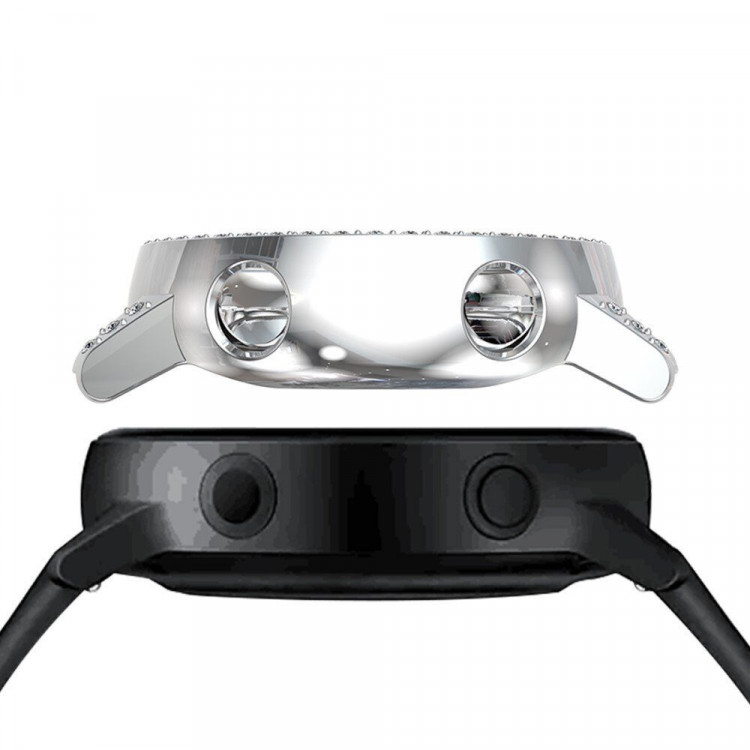 Декоративный бампер для Samsung Galaxy Watch Active (серебряный)