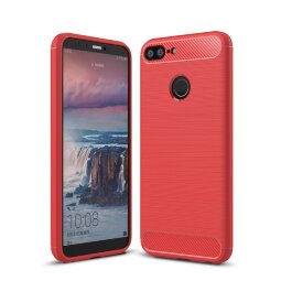 Чехол-накладка Carbon Fibre для Huawei Honor 9 Lite (красный)