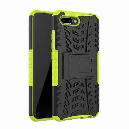 Чехол Hybrid Armor для Huawei Honor 10 (черный + зеленый)