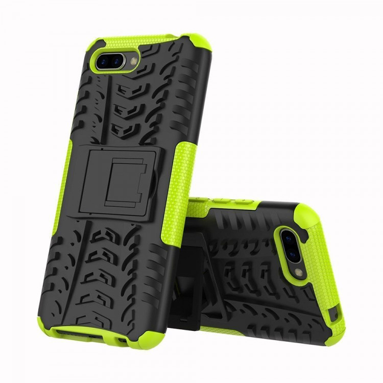 Чехол Hybrid Armor для Huawei Honor 10 (черный + зеленый)