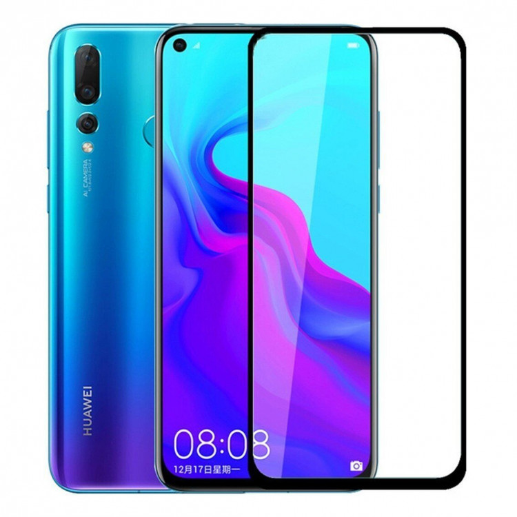 Защитное стекло FULL 3D для Huawei nova 4 / Honor View 20 (черный)