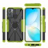 Чехол Armor Shockproof Ring Holder для Infinix Hot 12i (черный + зеленый)