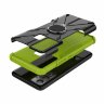 Чехол Armor Shockproof Ring Holder для Infinix Hot 12i (черный + зеленый)