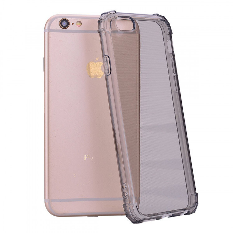 Силиконовый чехол с усиленными бортиками для iPhone 6s Plus / iPhone 6 Plus (черный)