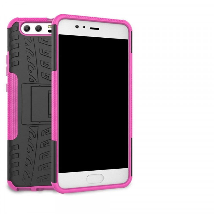 Чехол Hybrid Armor для Huawei P10 (черный + розовый)