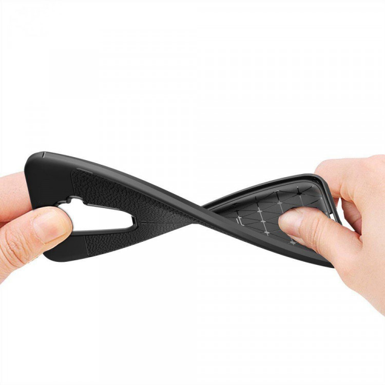 Чехол-накладка Litchi Grain для Huawei Nova 5i Pro / Mate 30 Lite (черный)