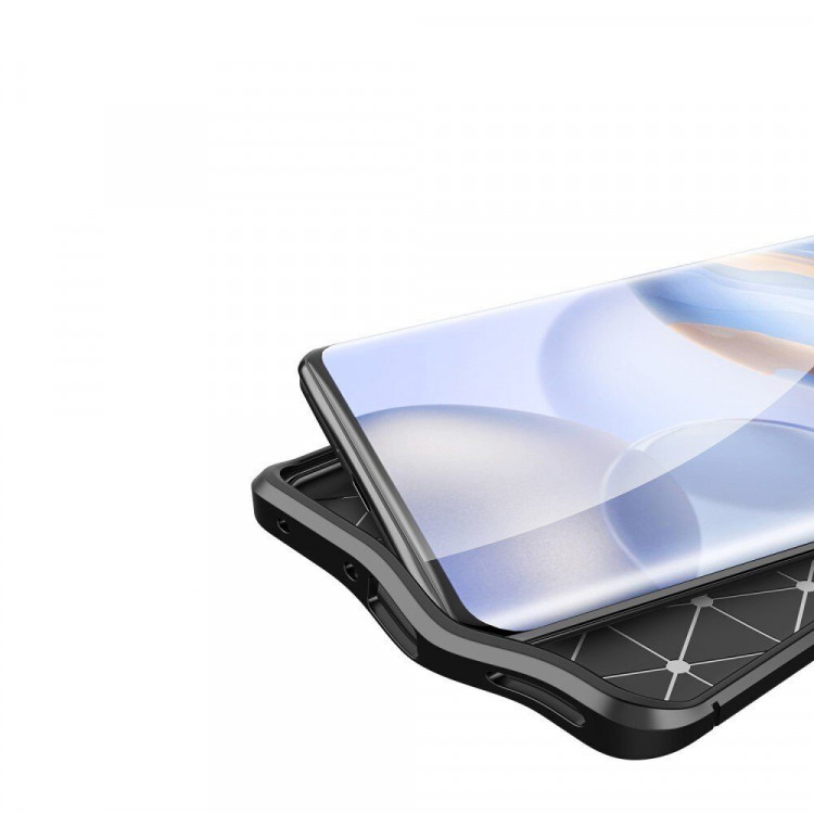 Чехол-накладка Litchi Grain для Honor 30 Pro / Honor 30 Pro+ (Plus) (темно-синий)