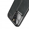 Чехол-накладка Litchi Grain для iPhone 13 Pro Max (черный)
