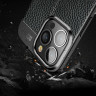 Чехол-накладка Litchi Grain для iPhone 13 Pro Max (черный)